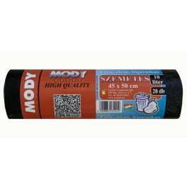 Szemeteszsák 45x50 10 literes fekete, 10 mikron