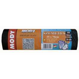 Szemeteszsák 55x70 60 literes fekete, 10 mikron